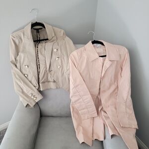 White House Black Market Cream and Pink Blazers
